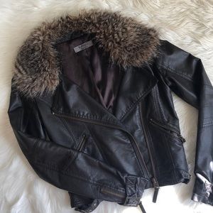 Buffalo Dark Brown Leather Jacket size XS